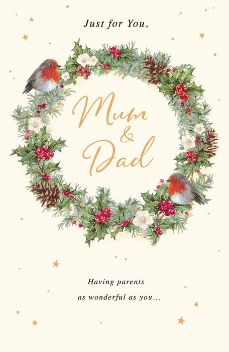 UKG 'Simply Traditional Mum & Dad' Christmas Card