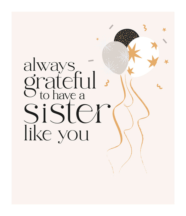 UKG 'Birthday Sister' Birthday Card