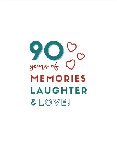 UKG '90 Years Of Memories' Birthday Card