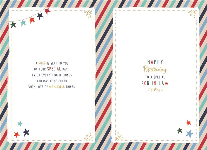 ICG 'For A Special Son-In-Law' Birthday Card