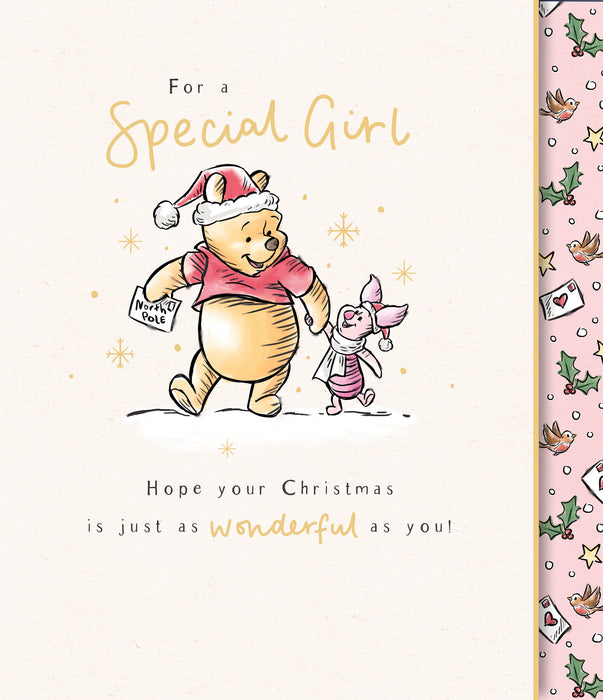 UKG 'Disney Winnie the Pooh Special Girl' Christmas Card