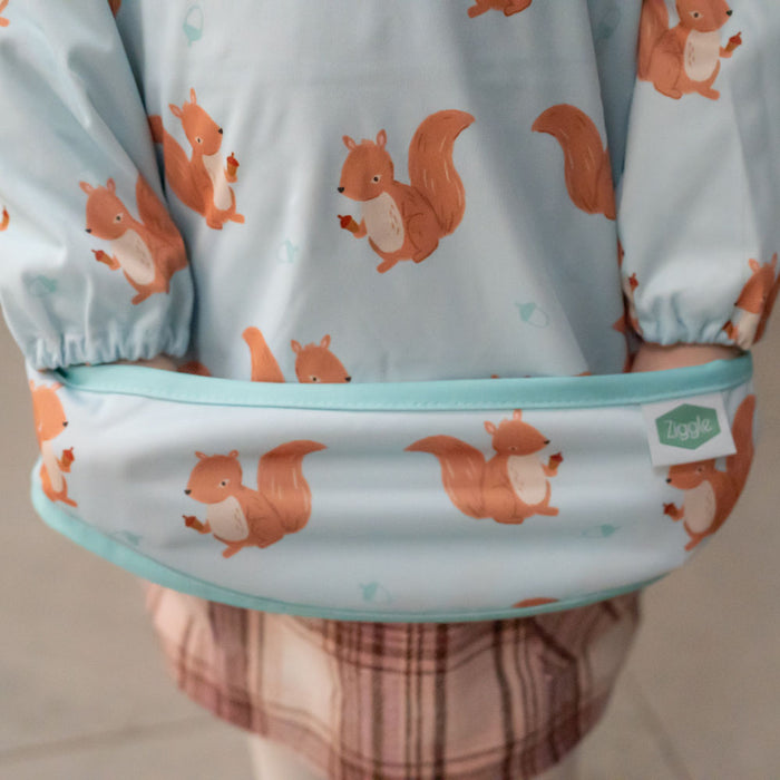Ziggle Coverall Feeding Bib Squirrels
