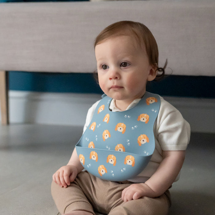 Ziggle Catch It Silicone Bib Cockapoo