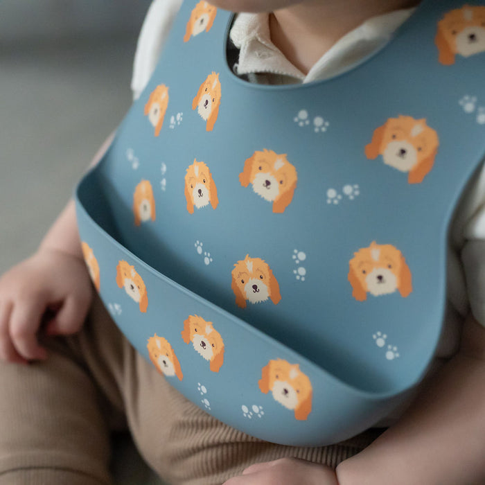 Ziggle Catch It Silicone Bib Cockapoo