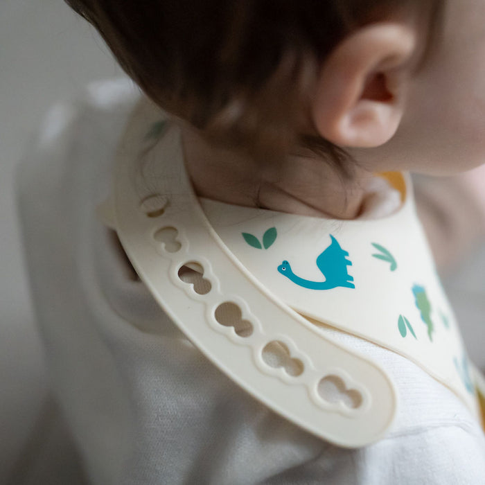 Ziggle Catch It Silicone Bib Dinosaur