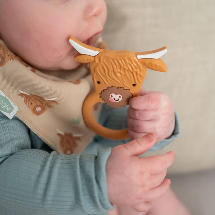 Ziggle Highland Cow Teether Silicone