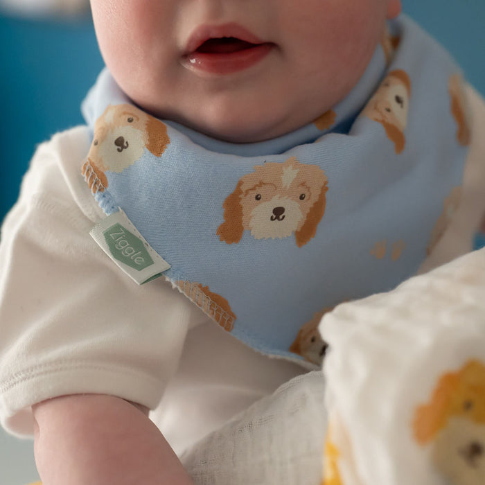 Ziggle Cockapoo Puppy Print Bib