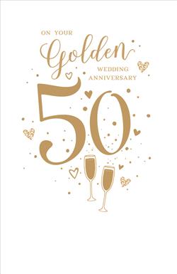 UKG '50 On Your Golden Wedding Anniversary' Card