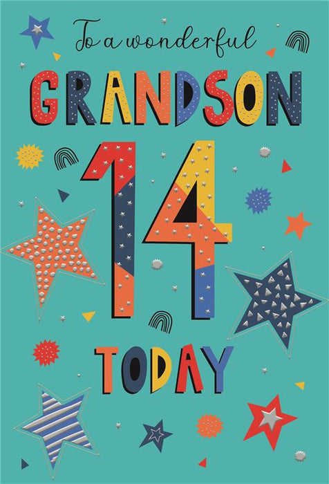 ICG 'To A Wonderful Grandson 14' Birthday Card