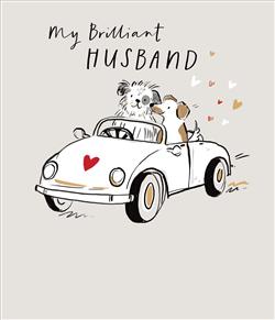 UKG 'My Brilliant Husband' Birthday Card