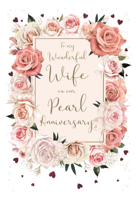ICG 'Wonderful Wife Pearl Anniversary 30th' Anniversary Card