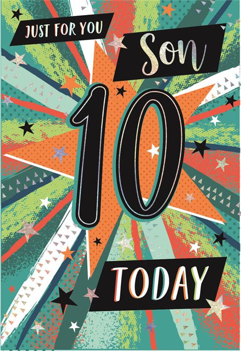 ICG 'Just For You Son On Your 10th' Birthday Card