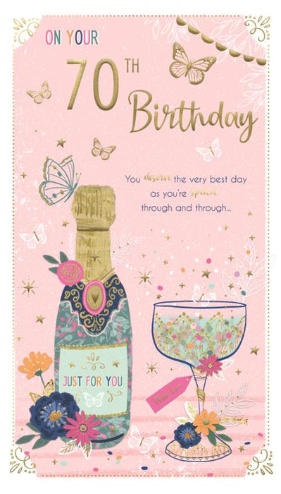 ICG 'On Your 70th Birthday' Birthday Card