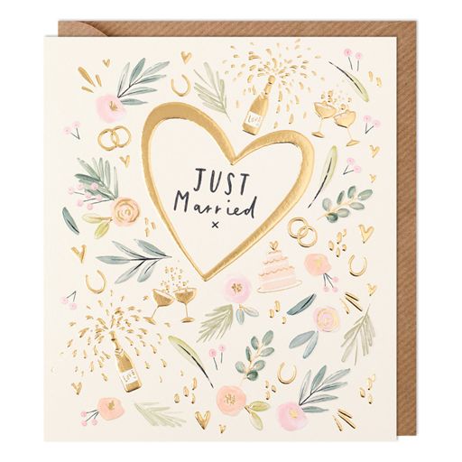 Paperlink 'Just Married' Wedding Card