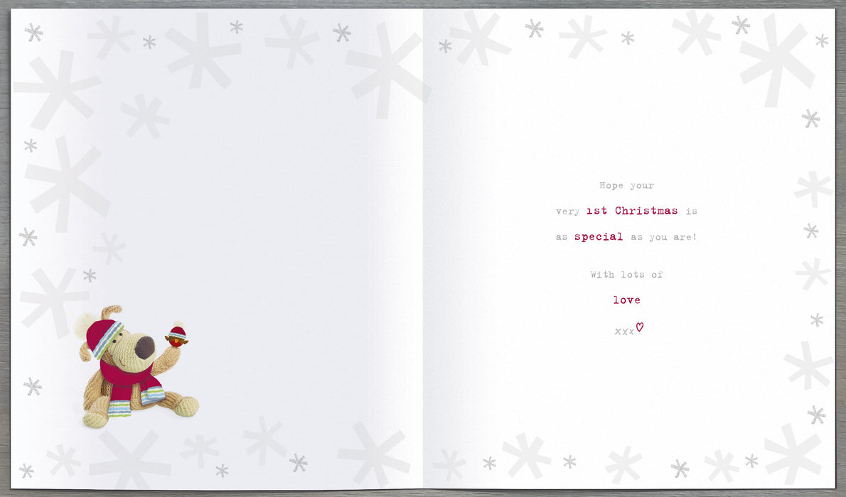 UKG Boofle Baby's 1st Girl Cute Christmas Card