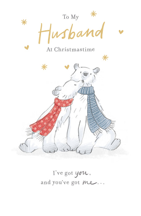 UKG 'About a Bear Husband Cute' Christmas Card