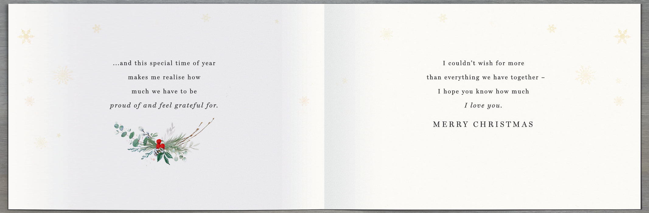 UKG 'To My Wonderful Wife' Christmas Card