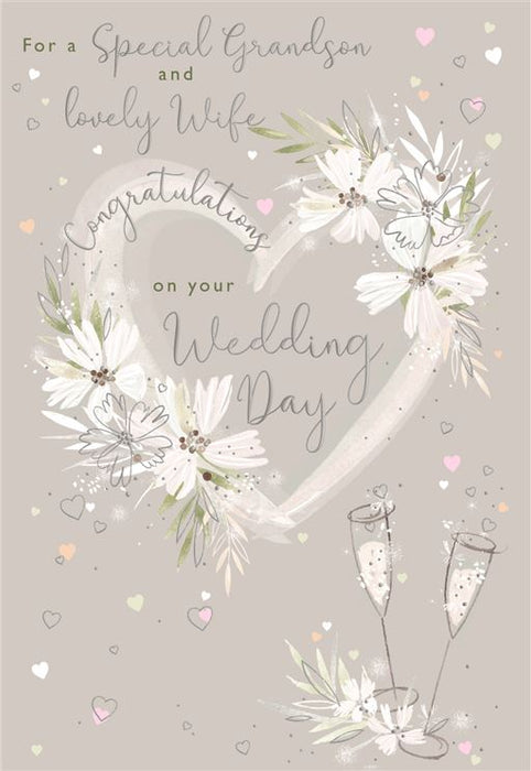 ICG 'For A Special Grandson And Wife On Your Wedding Day' Wedding Card