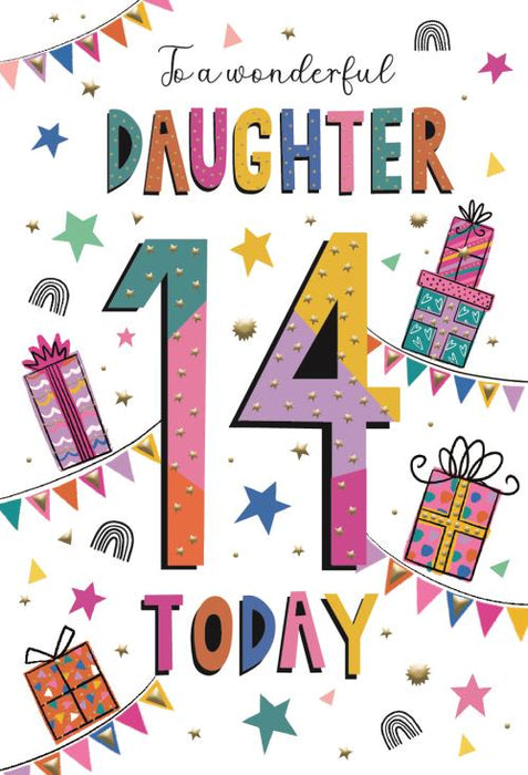 ICG 'To A Wonderful Daughter 14 Today' Birthday Card