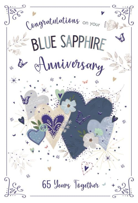 ICG 'On Your Blue Sapphire Wedding Anniversary 65' Anniversary Card