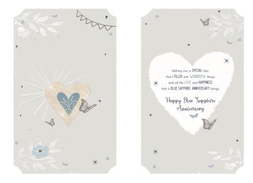 ICG 'On Your Blue Sapphire Wedding Anniversary 65' Anniversary Card