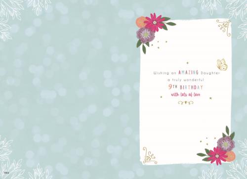ICG 'To A Wonderful Daughter 9 Today' Birthday Card