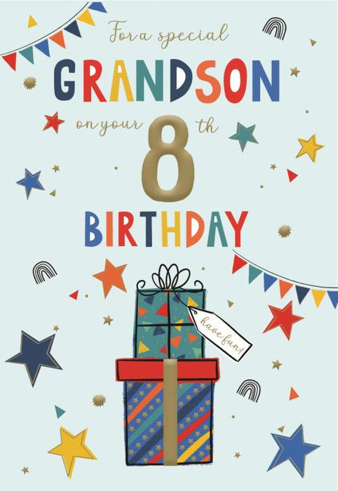 ICG 'For A Special Grandson 8' Birthday Card