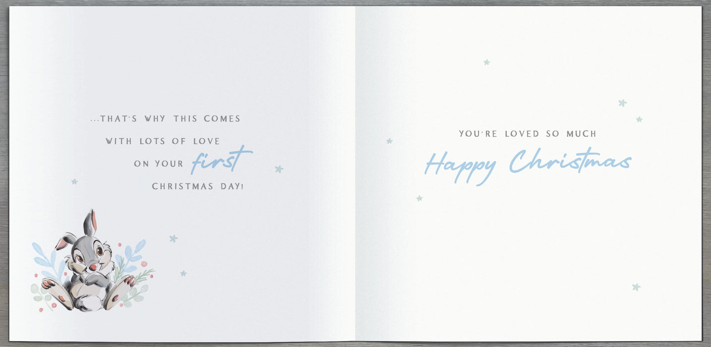 UKG 'Disney Bambi Grandson 1st Xmas Cute' Christmas Card