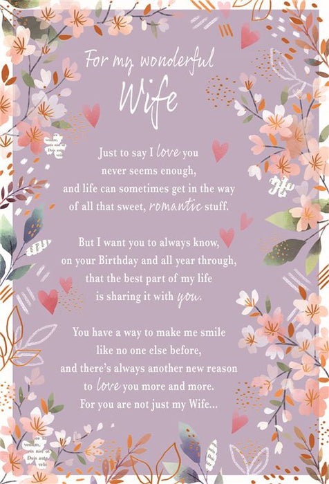 ICG 'Happy Birthday Wonderful Wife' Card