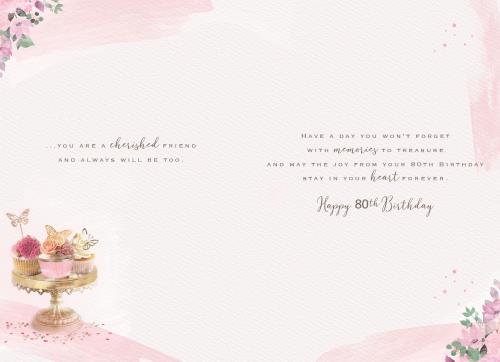 ICG  'To A Lovely Friend On Your 80th Birthday' Birthday Card