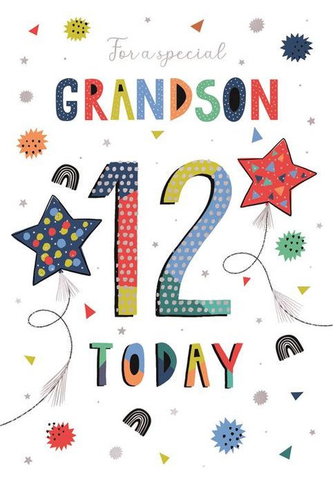 ICG 'For A Special Grandson 12 Today' Birthday Card
