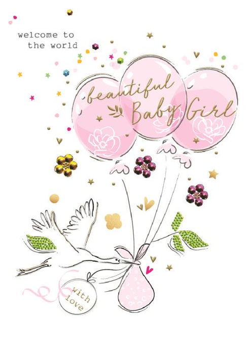 ICG 'Welcome To The World New Baby Girl' New Baby Card