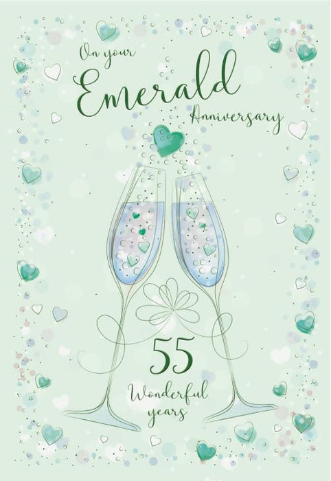 ICG 'On Your Emerald Wedding Anniversary 55' Anniversary Card