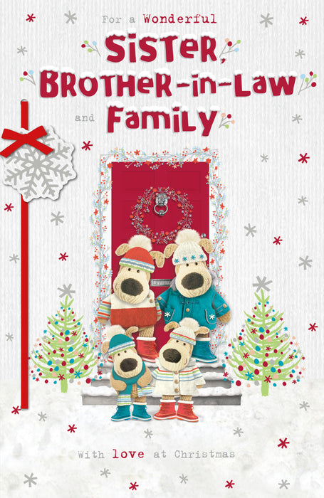UKG 'Boofle Sister & Brother In Law & Family' Christmas Card