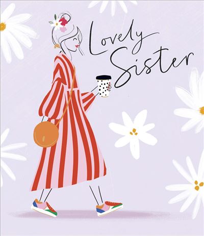 UKG 'Lovely Sister' Birthday Card