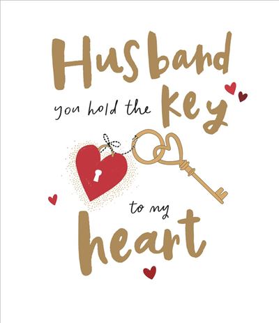 UKG 'Husband You Hold The Key To My Heart' Valentine Card
