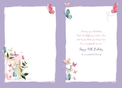UKG 'For A Special Friend On Your 40th' Birthday Card