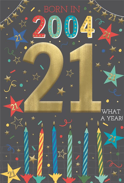ICG Happy 21st Year You Were Born Birthday Card