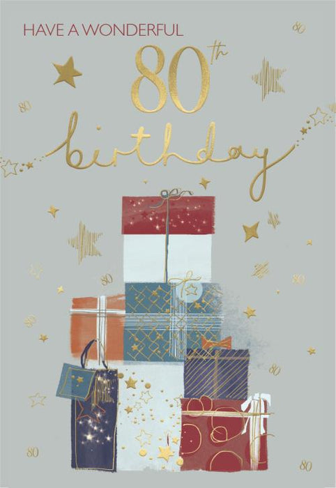 ICG  'Happy 80th Birthday' Birthday Card