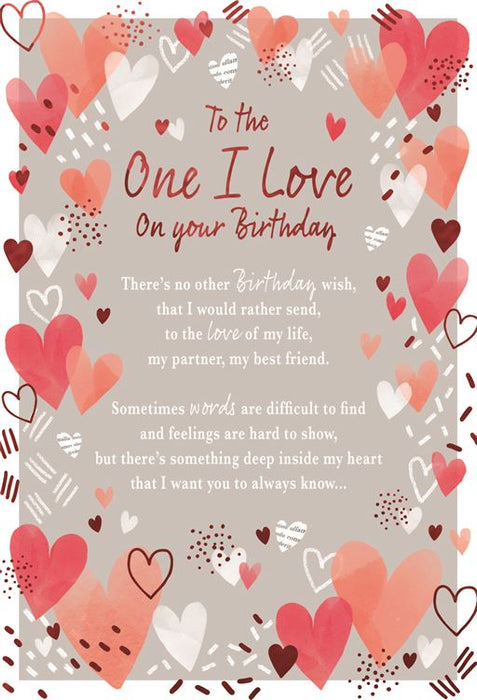 ICG 'To The One I Love On Your Birthday' Card