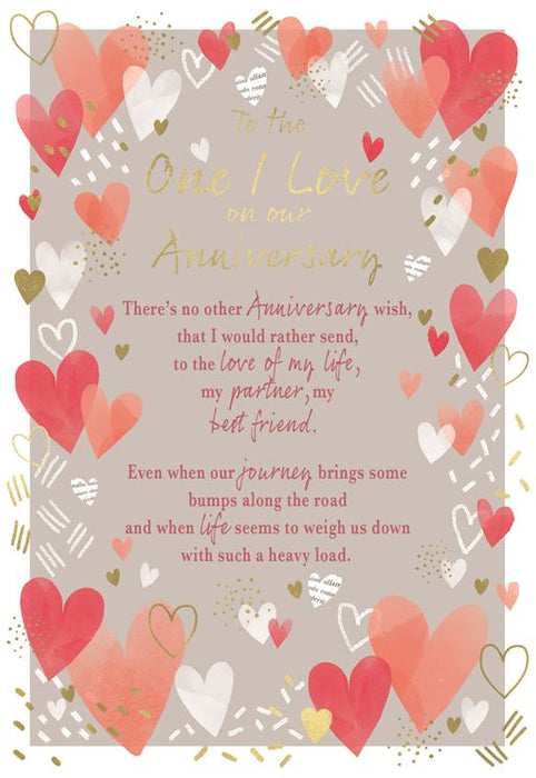 ICG 'To The One I Love On Our Anniversary' Anniversary Card