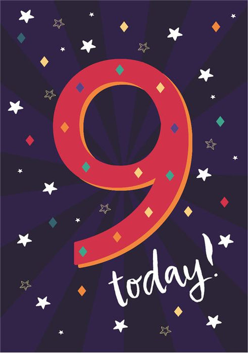 ICG '9 Today Boy' Birthday Card