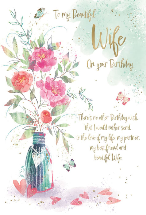 ICG 'To My Beautiful Wife' Birthday Card