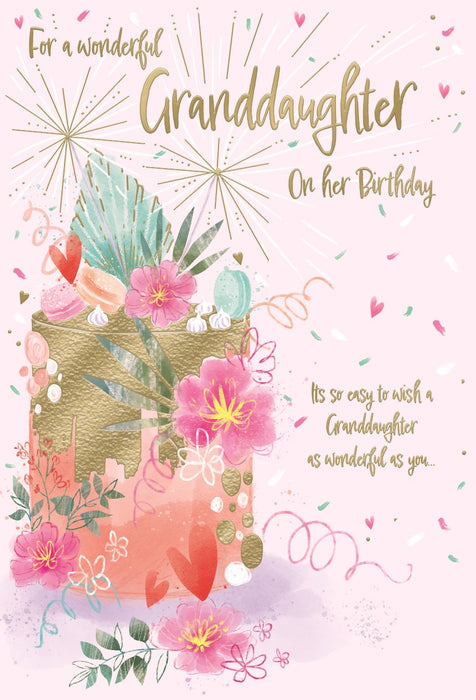 ICG For A Wonderful Granddaughter On Her Birthday Card
