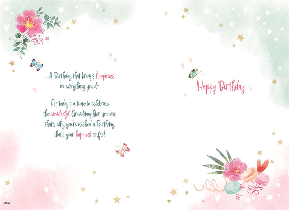 ICG For A Wonderful Granddaughter On Her Birthday Card