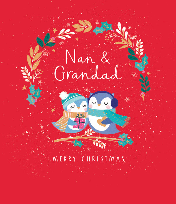 UKG Carlton Core Line Nan & Grandad Conv Christmas Card
