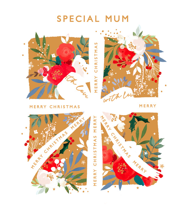 UKG 'Peony Blush Mum' Christmas Card