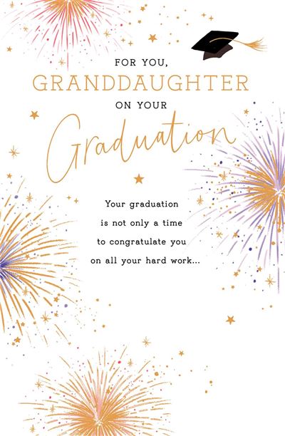 UKG 'For You Granddaughter On Your Graduation' Graduation Card