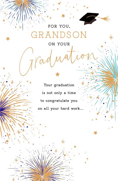 UKG 'For You Grandson On Your Graduation' Graduation Card
