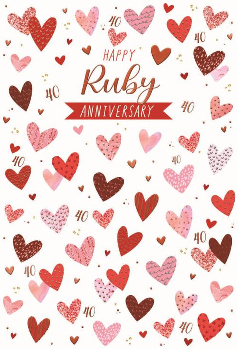 ICG 'Happy Ruby Anniversary' Anniversary Card